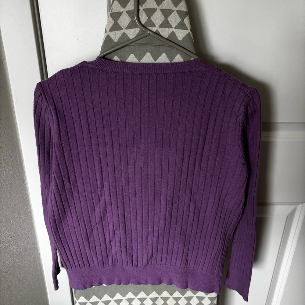Purple Ribbed Sweater - Picture 2 of 2